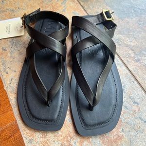 Mango Black Sandals
